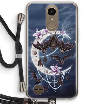 Vleermuizen Maan: LG K10 (2017) Transparant Hoesje met koord