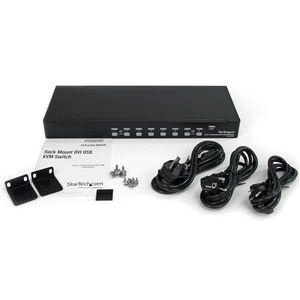 StarTech.com 8-poort 1U-Rack DVI USB KVM-switch