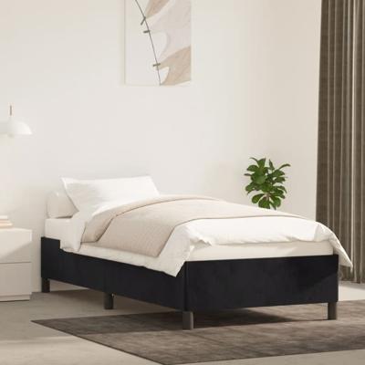 Bedframe zonder matras 100x200 cm fluweel zwart