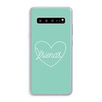 Friends heart pastel: Samsung Galaxy S10 5G Transparant Hoesje