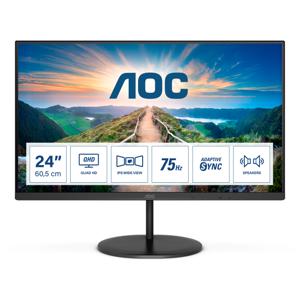 AOC Q24V4EA LED-monitor Energielabel F (A - G) 61 cm (24 inch) 2560 x 1440 Pixel 16:9 4 ms HDMI, DisplayPort, Hoofdtelefoonaansluiting IPS LED