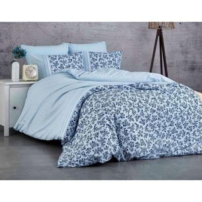 Beddengoedset - 1 dekbedovertrek 220 x 240 cm + 2 kussenslopen 60 x 60 cm - 100% versterkt katoen - Blauw