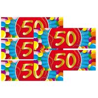 50 jaar leeftijd stickers - 5x - 19 x 6 cm - leeftijd verjaardag versiering - gekleurd