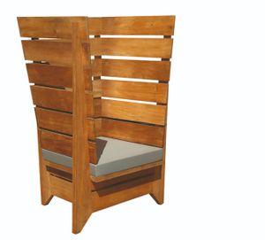 Tuinstoel hardhout hoog model 64x80x130cm