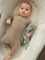 Set van wol en kasjmier + babyslofjes ENVIE DE FRAISE gemêleerd beige
