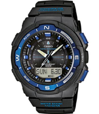 Horlogeband Casio SGW-500H / SGW-500H2BVER Rubber Zwart 18mm