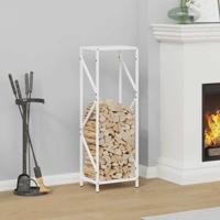 Brandhoutrek 34x25x100 cm koudgewalst staal wit