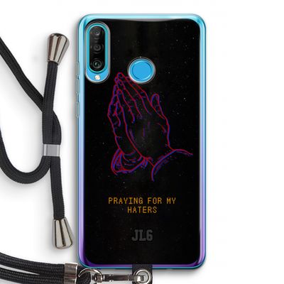 Praying For My Haters: Huawei P30 Lite Transparant Hoesje met koord