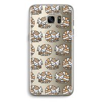 Slapende poes: Samsung Galaxy S7 Edge Transparant Hoesje