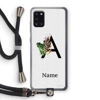 Charcoal Flora: Samsung Galaxy A31 Transparant Hoesje met koord
