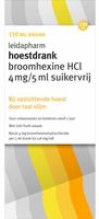 Leidapharm Hoestdrank Broomhexine HCI 4mg/5ml suikervrij - thumbnail