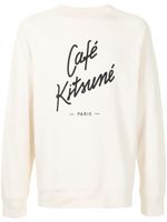 CAFÉ KITSUNÉ sweat à logo imprimé - Marron - thumbnail