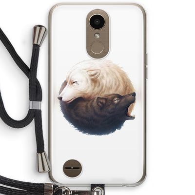 Yin Yang Wolves: LG K10 (2017) Transparant Hoesje met koord