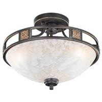 LED Plafondlamp 3-lichts | E27 Fitting | Rond | Helder Glas | Aluminium