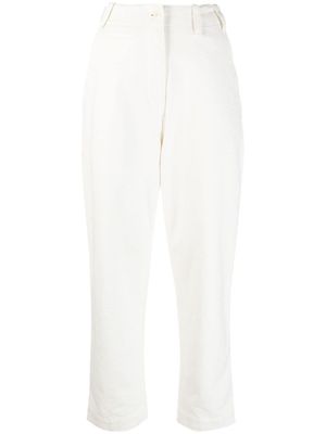 Margaret Howell pantalon fuselé à taille haute - Blanc