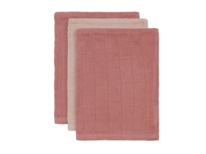 Hydrofiel Washandje Bamboe Katoen - Pale Pink - 3 Stuks