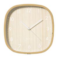 Wandklok houtlook - bruin - ø30 cm