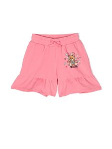 Moschino Kids short volanté à imprimé graphique - Rose