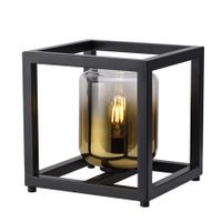 Freelight Tafellamp Dentro B 26 cm goud glas zwart - thumbnail