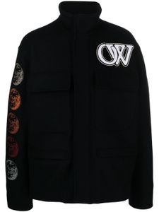 Off-White veste Phase Varsity en laine mélangée - Noir