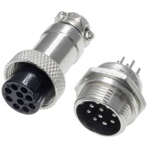 Pollin 453559 Ronde connector Bus, inbouw, Stekker Totaal aantal polen: 10 1 set(s)