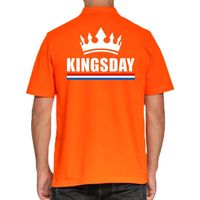 Koningsdag poloshirt Kingsday oranje voor heren - thumbnail