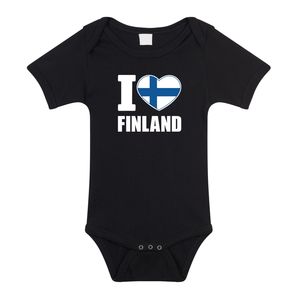 I love Finland baby rompertje zwart jongen/meisje