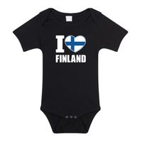 I love Finland baby rompertje zwart jongen/meisje