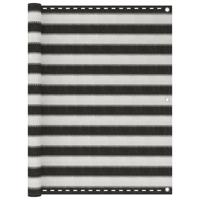 VidaXL Balkonscherm 120x500 cm hdpe antracietkleurig en wit