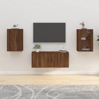 Tv-wandmeubels 2 st 40x34,5x60 cm bruin eikenkleur - thumbnail
