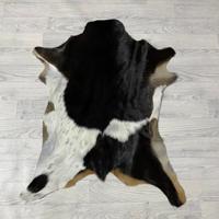 Geitenhuid bruin zwart wit 90x75cm