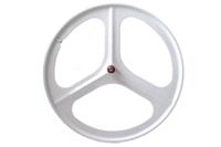 Navigate Tri Spoke Fixed Gear Voorwiel - Wit Navigate Tri Spoke Fixed Gear Voorwiel - Wit