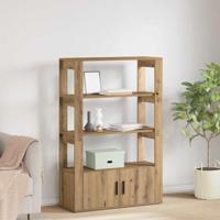 Dressoir artisanaal eikenkleurig 30 x 80 x 119,5 cm