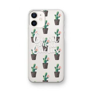 Cactus quote: iPhone 12 mini Transparant Hoesje