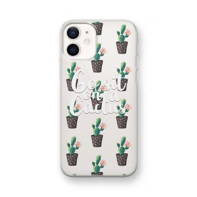 Cactus quote: iPhone 12 mini Transparant Hoesje