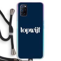 Topwijf Navy: Oppo A52 Transparant Hoesje met koord