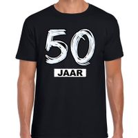 50 jaar verjaardag cadeau t-shirt zwart voor heren