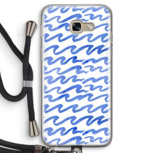 Blauwe golven: Samsung Galaxy A5 (2017) Transparant Hoesje met koord