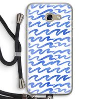 Blauwe golven: Samsung Galaxy A5 (2017) Transparant Hoesje met koord