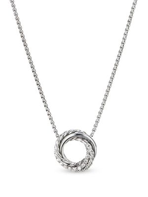 David Yurman collier Crossover en argent sterling serti de diamants