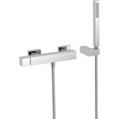 Douchekraan Tres Cuadro | Opbouw | Mengkraan | 1-weg | hoh 15 cm | 1-knop | Vierkant | Chroom