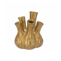 Bloemenvaas Aglio - tulpenvaas - goud mat - D13 x H16 cm