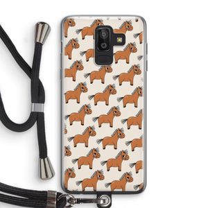 Pony: Samsung Galaxy J8 (2018) Transparant Hoesje met koord