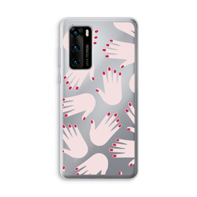 Hands pink: Huawei P40 Transparant Hoesje