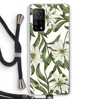 Wit bloemenpatroon: Xiaomi Mi 10T 5G Transparant Hoesje met koord