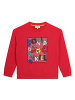 SONIA RYKIEL ENFANT sweat en coton à logo imprimé - Rouge