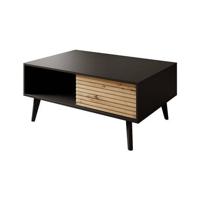 Meubella Salontafel Palladium - Eiken - Zwart - 104 cm - thumbnail