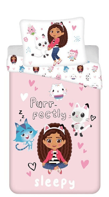 Gabby's Dollhouse Dekbedovertrek Sleepy - 140 x 200 cm - Polykatoen Gabby's Dollhouse Dekbedovertrek Sleepy - 140 x 200 cm - Polykatoen