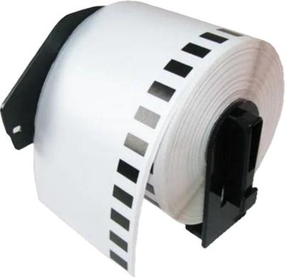 Huismerk Label Tape voor Brother DK-22225 | 38 mm x 30,48 m | Zwart op Wit - 1 stuk