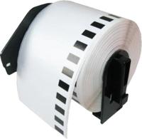 Huismerk Label Tape voor Brother DK-22225 | 38 mm x 30,48 m | Zwart op Wit - 1 stuk
